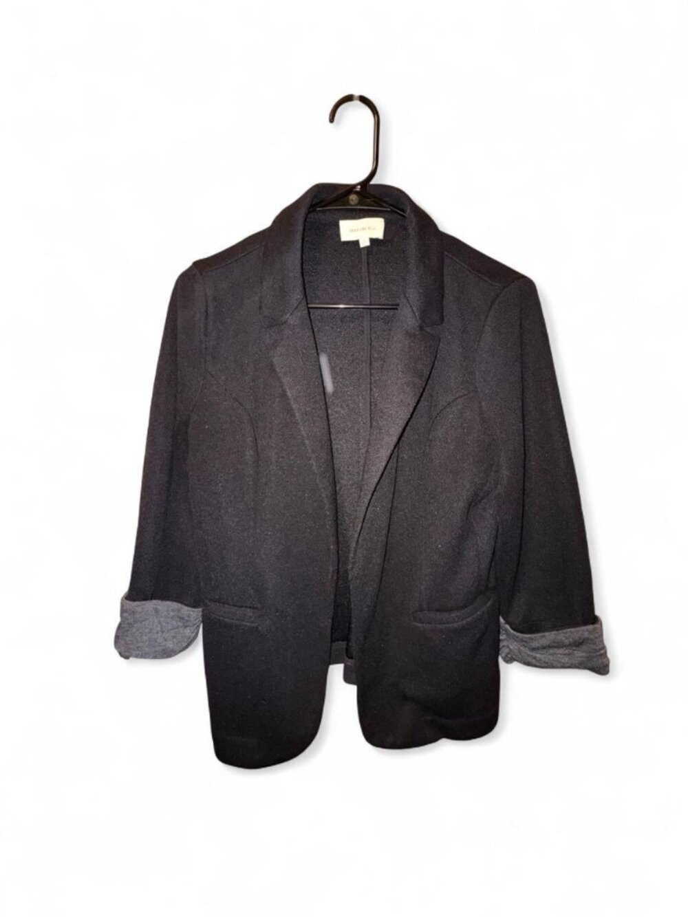 Skies Are Blue Unstructured, Open-front Stretch Knit Casual Blazer, Size Medium